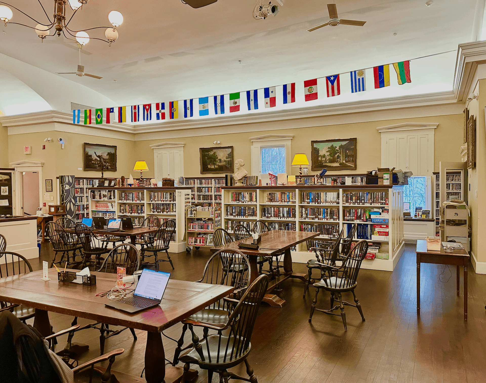 Reading room at the Nantucket Atheneum