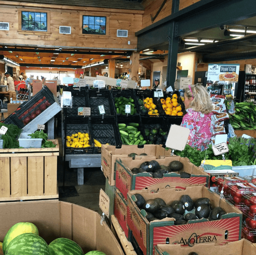 Produce at a Nantucket farm stand