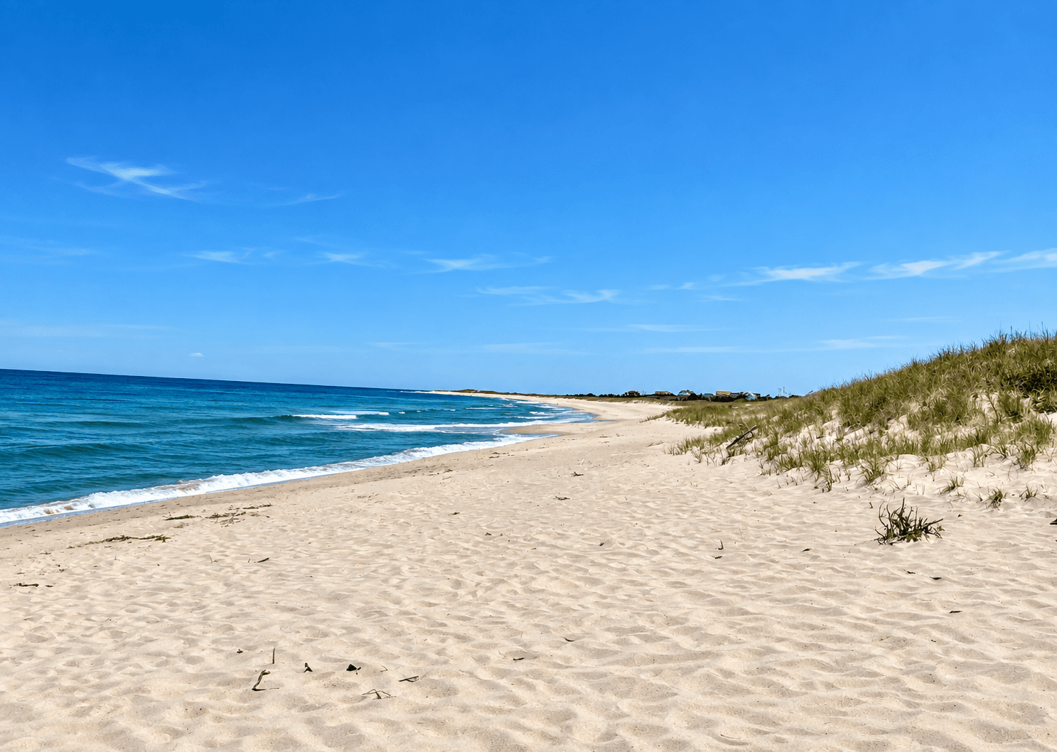 Open sand and South Shore surf along Nobadeer Beach